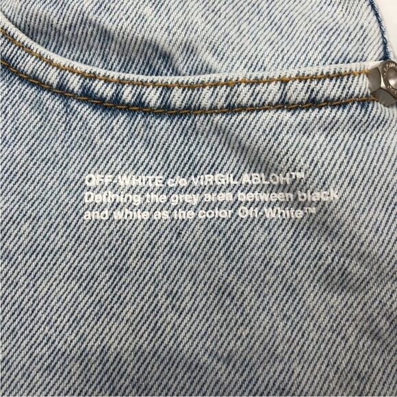 Off-White Frayed Hem Bleach shorts blue no color - 27 - Picture 11 of 15